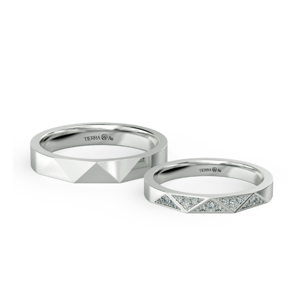 Modern Wedding Band Set NCC2041 1
